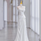 Elegant White A-Line Birthday Party Dress Lace Wedding Dress, DP3171