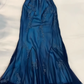 Vintage Halter Beadings Ruffles Long Prom Gown Evening Dress, DP3706