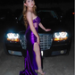 Elegant Purple Strapless Corset Long Prom Dress, DP2601