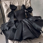 Black A-Line Mini Party Dress Princess Birthday Dress, DP2812