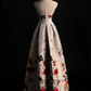 Robe de soirée longue bustier trapèze à appliques, nouvelle collection, DP5214