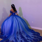 Princess Royal Blue Ball Gown Quinceanera Dress,Sweet 16 Gowns, DP3305