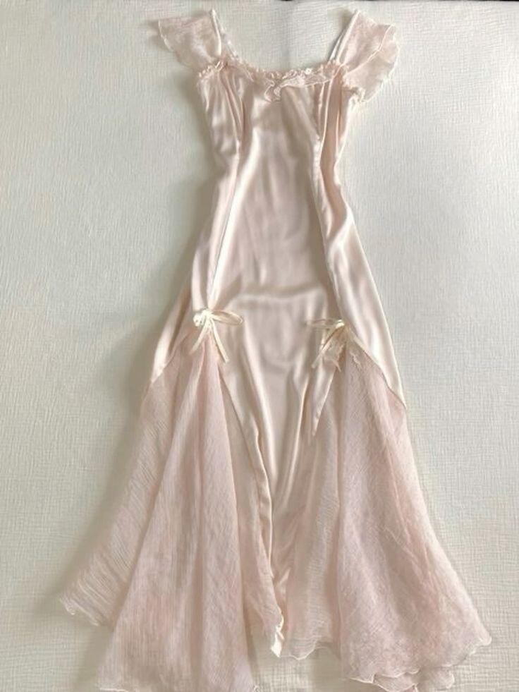 Light Pink A-Line Satin Girly Long Party Dress Birthday Outfits, DP3159