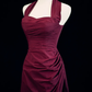 Vintage Halter A-Line Pleated Elegant Party Dress, DP2661