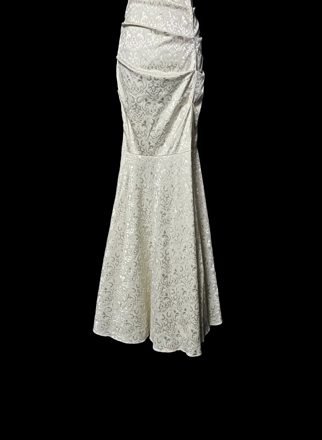 Pretty Strapless Mermaid Satin Jacquard Vintage Party Dress Formal Prom Dress, DP5409