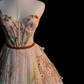 Elegant Sweetheart A-Line Floral Embroidery Long Formal Evening Party Dresses, DP5224