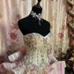 Vintage Pink Sweetheart Strapless Beaded Sweet 16 Quinceanera A-Line Evening Dress Ball Gown DP6281
