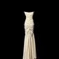 Pretty Strapless Mermaid Satin Jacquard Vintage Party Dress Formal Prom Dress, DP5409