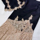 2 Pieces Black Appliques Fashion Evening Party Dress For Woman, DP3161