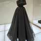 Black One Shoulder A-Line Long Prom Dress Evening Gown, DP2819