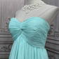 Vintage Mint Green Strapless Sweetheart Chiffon A-Line Evening Gown Ruched Formal Prom Dress DP7596