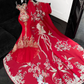 Retro Sparkling Beaded Sequin Mermaid Design Exquisite Embroidery Wedding Outfit Evening Dress Prom Dresses DP6175