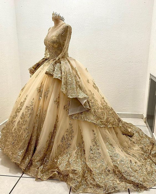 Wunderschöne Perlenstickerei Sweet 16 Quinceanera A-Linie bodenlang Ballkleid Geburtstagskleid Abendkleid Ballkleid DP6507