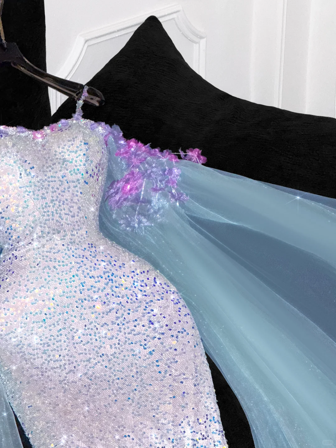 Vintage Shiny Sequined Sweetheart Spaghetti Strap Design Mermaid Prom Dress Evening Dress DP6219