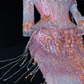 Fashion Sparkling Beaded Sequin Mermaid Elegant Chiffon Evening Dress Prom Dresses DP6165