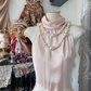 Vintage Pink Irregular Ruffle Hem Elegant A-Line Chiffon Long Evening Dress Prom Dresses DP6212