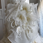 Gorgeous Strapless Sweetheart Lace Mermaid Wedding Dress Tiered Ruffled Tulle Bridal Gown DP8299