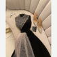 Modest Black Sleeveless Elegant A-Line Long Formal Party Dress DP3835