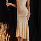 Elegant Off-the-Shoulder Lace Mermaid Prom Gown Ruched Evening Dress DP8146