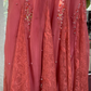 Glamorous Dusty Rose Beaded Mermaid Evening Gown Spaghetti Strap Prom Dress with Shawl DP8130