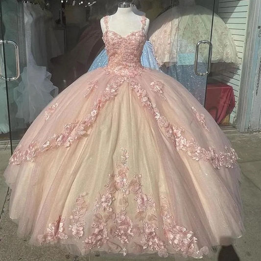 baby pink quinceanera dress Elegant Prom Dresses, Long Evening Dress,DS4385