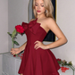 Cute Red Strapless A-Line Bow Detail Homecoming Dress DP8513