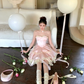 Cute Pink Sweetheart Princess Style Tiered A-Line Design Spaghetti Strap Short 18th Birthday Party Dress Homecoming Dress DP6256