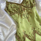 Vintage Embroidery Chiffon Spaghetti Strap Homecoming Dress Party Dress Cocktail Dress DP6676