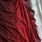 Royal Blue Straps Off Shoulder Ruffle Chiffon Vintage Long Prom Dress DP3856
