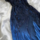 Navy Blue Vintage Beading Charming Evening Party Dress, DP2502