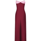 Burgundy Spaghetti Straps Simple Party Dress Wedding Guest Dress, DP2833