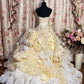 Vintage Applique Ruffles Strapless Sweet 16 Quinceanera A-Line Evening Dress Ball Gown DP6282