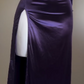 Robe de soirée asymétrique mi-longue vintage dos nu à volants, DP2563