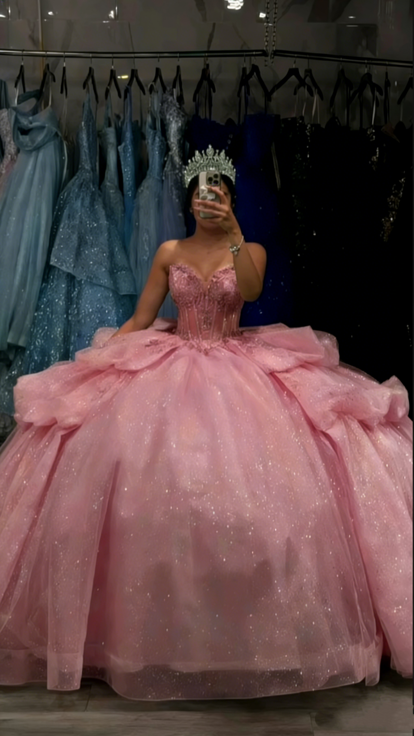 Enchanting Mint Green Sweetheart Neckline Ball Gown with Glitter TulleQuinceanera DP4654