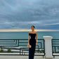 Elegant Black Asymmetric One-Shoulder Floor-Length Sheath Prom Dress DP8487