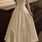 Vintage White Chiffon Long Prom Dress A-Line Ruffle Formal Dress, DP6563