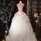 Vintage Halter-Neck Lace 3D Floral Appliques Ball Gown DP8340