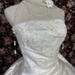 Vintage-Inspired Lace Ruffles & 3D Floral Wedding Dress A-Line Strapless Bridal Gown DP7069