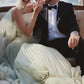 Gorgeous Sage Green 3D Flowers Strapless A-Line Floor-length Prom Dress Evening Dress, DP6538
