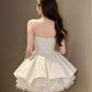 Elegant Ivory Lace Sequin Sweetheart Tulle A-Line Homecoming Dress DP8750