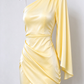 Royal Blue One Shoulder Sheath Short Party Dress, DP4145