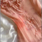 Vintage Pink Applique Chiffon Spaghetti Strap Homecoming Dress Party Dress Cocktail Dress DP6665