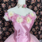 Elegant 3D Flowers Off-the-shoulder Sweet 16 Quinceanera Strapless A-Line Floor-length Prom Dress Evening Dress Ball Gown DP6419