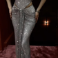 Gold Straps Beading Mermaid Long Party Dress Birthday Outfits DP3963