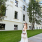 White Spaghetti Straps A-Line Fashion Summer Dress Long Party Dress, DP3207