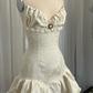 Vintage Beige Spaghetti Strap A-line Satin Lace-up Short Party Dresses Homecoming Dresses, DP5784