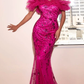 Vintage Beaded Mermaid Prom Dress Off-the-shoulder Evening Dress Long Formal Dress, DP6604