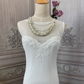 Vintage Ivory Sleeveless Mermaid Embroidery Tulle Wedding Dress DP7599