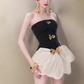 Simple Fashion Strapless Bow Design A-line Mini Party Dresses Homecoming Dresses, DP5862