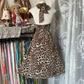 Vintage Leopard Print Halter Dress Design A-Line Homecoming Dress Party Dress DP6209
